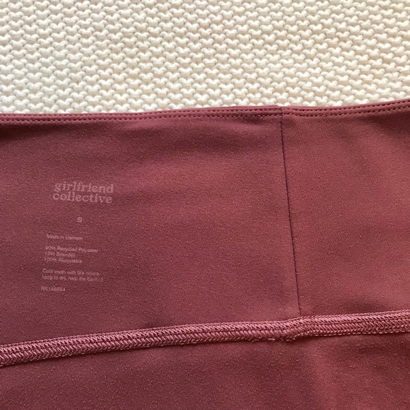 Girlfriend Collective FLOAT High-Rise Run Shorts in Fig (S) - Picture 9 of 9